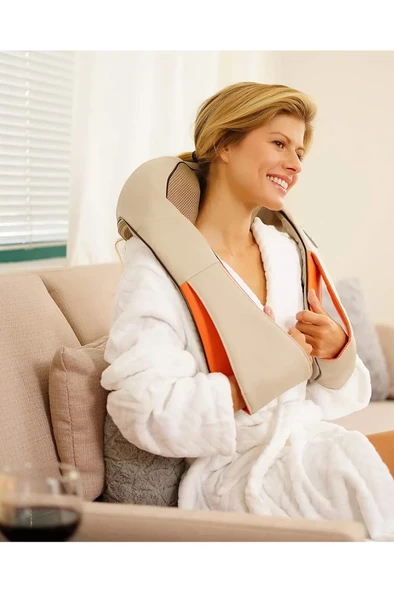 Ovmalı ve Isıtmalı Boyun Masaj Aleti Boyun Sırt Bel Masaj Aleti Araba Ofis Ev Masaj Aleti - 7