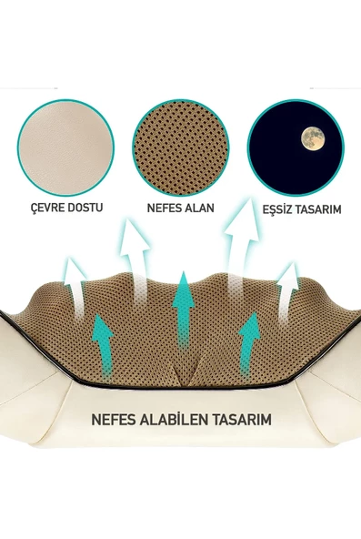 Ovmalı ve Isıtmalı Boyun Masaj Aleti Boyun Sırt Bel Masaj Aleti Araba Ofis Ev Masaj Aleti - 2