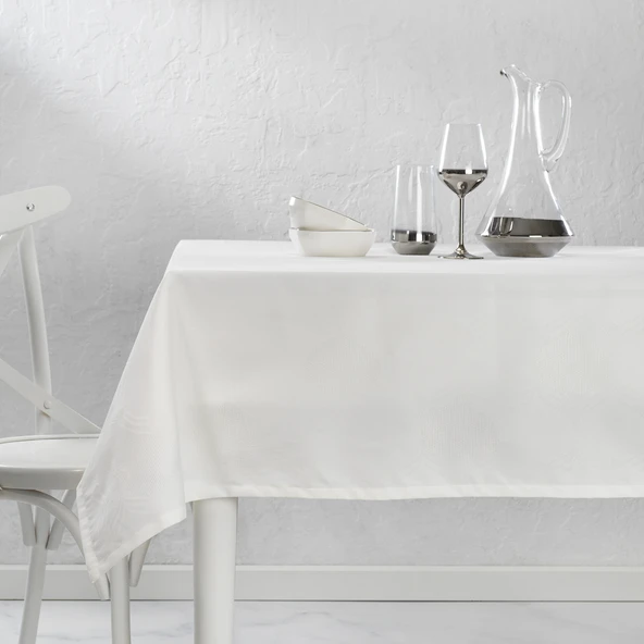 Schafer Home Sue Poly Cotton Masa Örtüsü 160x240-Krem