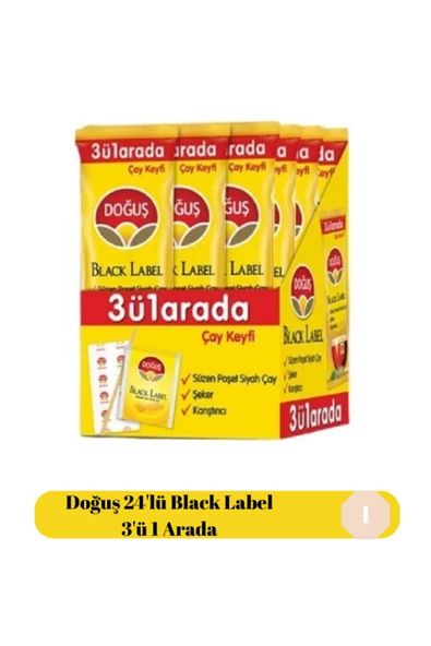 Doğuş  Black Label 3 Ü 1 Arada Süzen Poşet Çay 24'lü