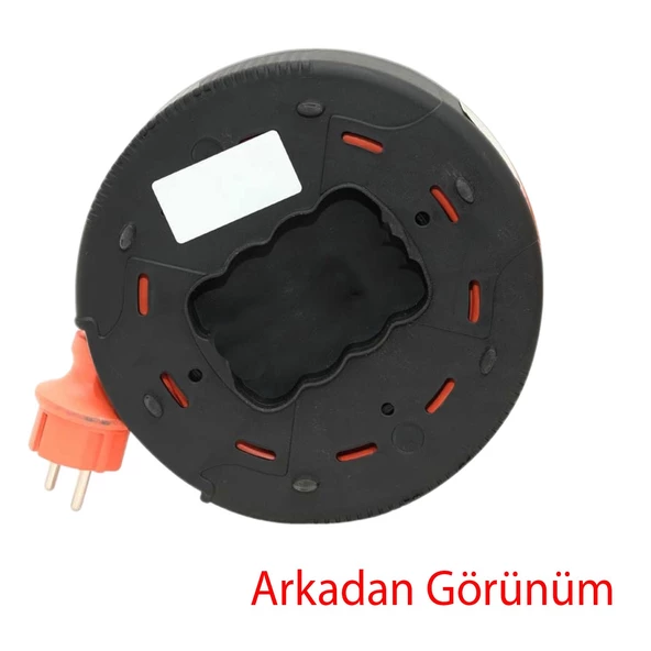 Plastik Mini Kutulu Makaralı Seyyar 3x1.0 mm CCA Monofaze Uzatma Kablosu 4 Priz TTR Kablo 5 Metre - 7