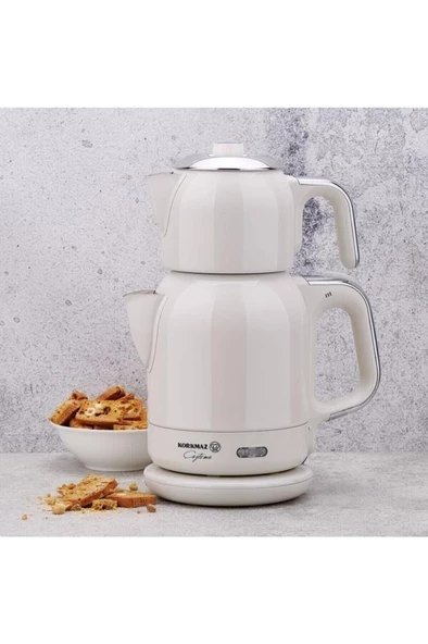 Korkmaz A331-08 Çaytema Vanilya/Krom 1600 W Çay Makinesi - 2