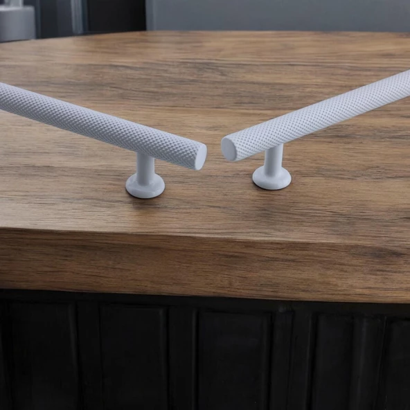 Doruk Beyaz Metal Kulp 160 mm - 16 cm Mobilya Çekmece Mutfak Dolabı Dolap Kulpları Kulbu Kulpu Beyaz - Resim 6
