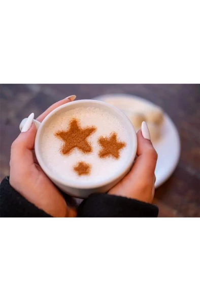 3lü Plastik Tatlı Kahve Pasta Süsleme Tabağı Kalıbı Şablonu Gri - 3