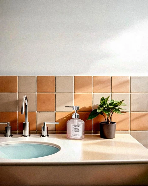 Cam Sıvı Sabunluk - Banyo Mutfak Sabunluğu - Retro Series - 400 ML - 4