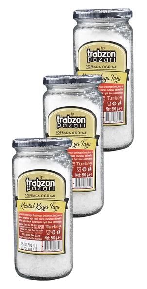 Doğal Kristal Kaya Tuzu 3x500 gr