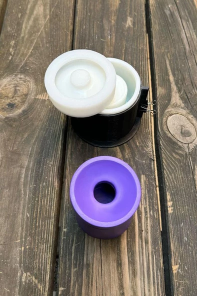 KOMA Dairesel Kapaklı Kasnaklı Silikon Tütsülük Kalıbı - Resim 3