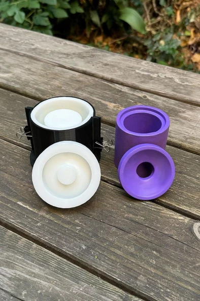 KOMA Dairesel Kapaklı Kasnaklı Silikon Tütsülük Kalıbı ürün görseli