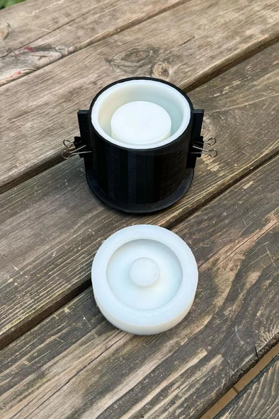 KOMA Dairesel Kapaklı Kasnaklı Silikon Tütsülük Kalıbı - Resim 6