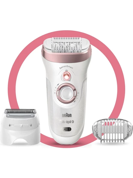 Braun Silk-epil 9 9720 SensoSmart Kablosuz Islak & Kuru 4 Ek Parçalı 2'si 1 Arada Epilatör--KUTU HASARLI SIFIR ÜRÜNDÜR...