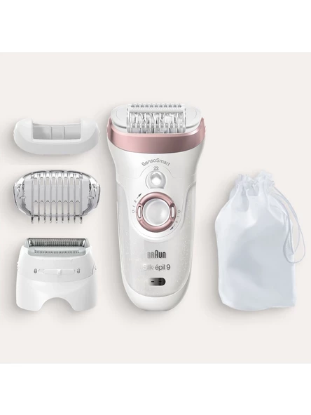 Braun Silk-epil 9 9720 SensoSmart Kablosuz Islak & Kuru 4 Ek Parçalı 2'si 1 Arada Epilatör--KUTU HASARLI SIFIR ÜRÜNDÜR... - 3