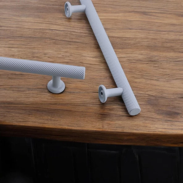 Doruk Beyaz Metal Kulp 320 mm - 32 cm Mobilya Çekmece Mutfak Dolabı Dolap Kulpları Kulbu Kulpu Beyaz - Resim 3