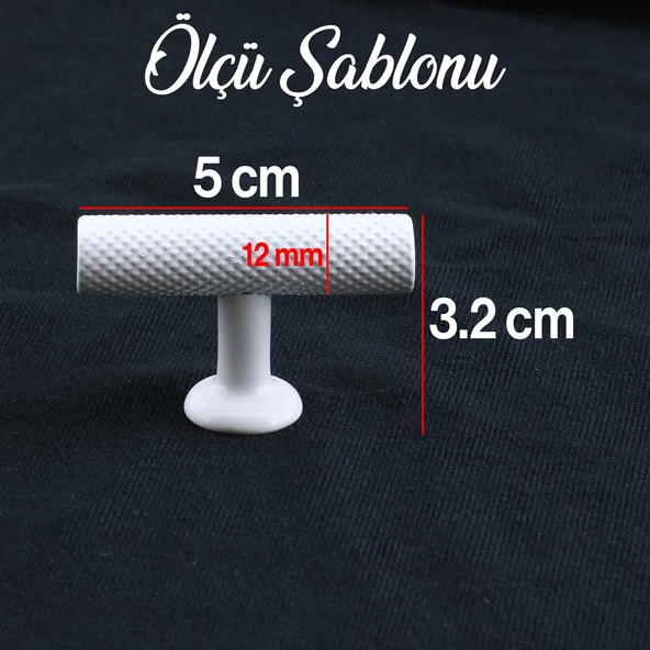 Doruk Beyaz Metal Kulp Düğme Çekmece Mutfak Mobilya Dolabı Dolap Kapak Kulpu Kulbu Kulpları Beyaz - Resim 3