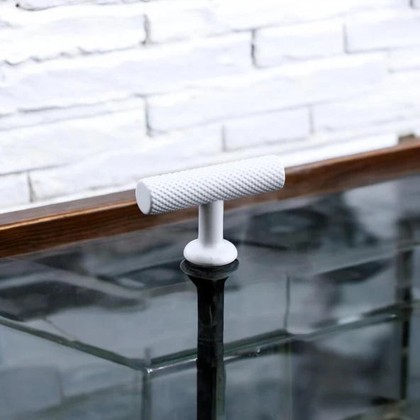 Doruk Beyaz Metal Kulp Düğme Çekmece Mutfak Mobilya Dolabı Dolap Kapak Kulpu Kulbu Kulpları Beyaz - Resim 7