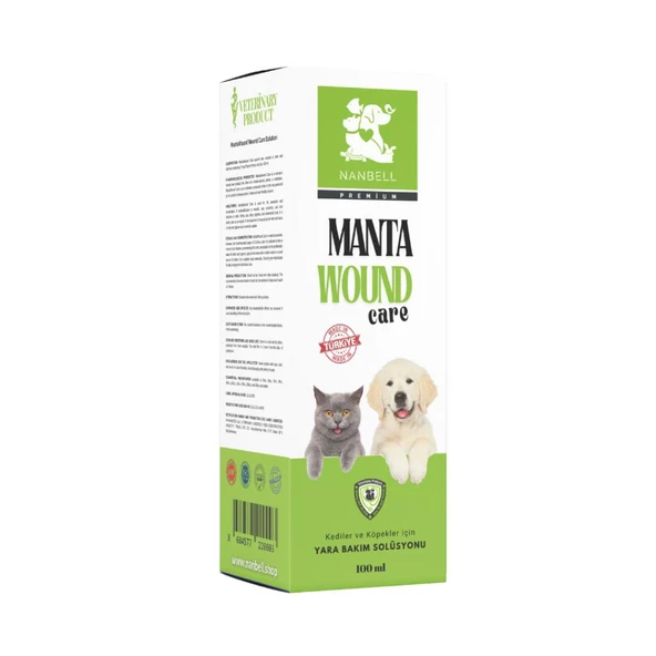 Nanbell Manta Wound Kedi Köpek Yara Bakım Solüsyonu 100Ml