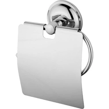 WUVERA Eko Krom Geniş Kapaklı Tuvalet Kağıtlığı Wc Kağıtlık Tuvalet Kağıdı Askısı - 4