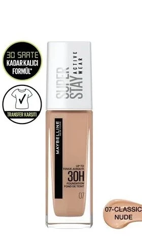 MAYBELLINE NEWYORK FONDÖTEN SUPERSTAY 24H FONDÖTEN 07 NUDE NATUREL