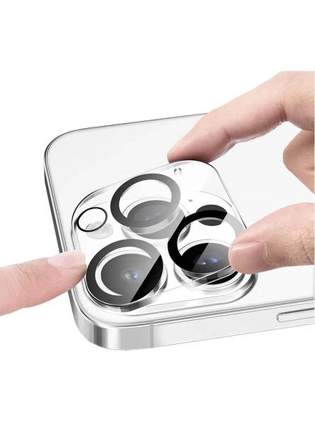 Vendas iPhone 16 Pro Uyumlu Integrad Tam Uyumlu Kamera Lens Koruyucu - 3