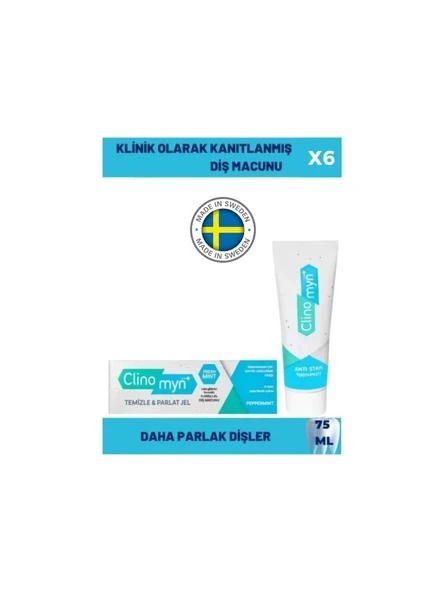 Fresh Diş Beyazlatan ve Parlatan Jel Diş Macunu 75 ml X 6 Adet ürün görseli 1