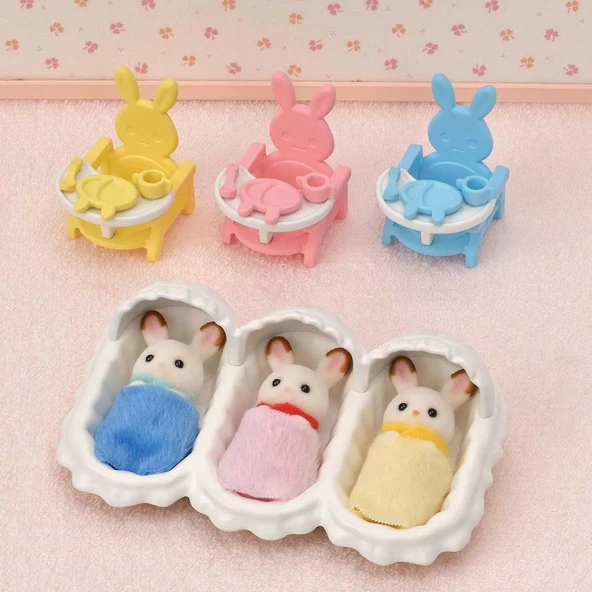 Sylvanian Families Üçüzler Bakım Seti Renkli 5532 - 3