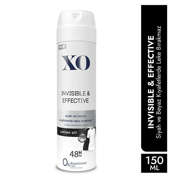 XO Deodorant 150ML Women-Kadın Invisible & Effective (5 Li Set) - 3