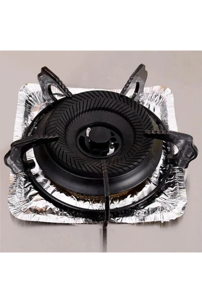 Tekrar Kullanılır 10'lu Ocak Üstü Koruyucu Leke Önleyici Isıya Dayanıklı Ocak, Izgara Koruyucu Folyo - 6