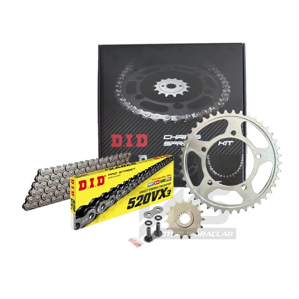 Did-Jt 2018-2021 Honda CB 250 R Uyumlu Zincir Dişli Set Çelik Renk - Resim 2