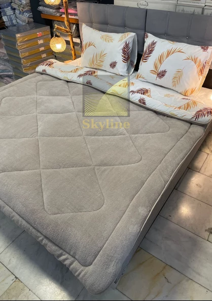 Skyline Çift Taraflı / Çift Kişilik Wellsoft Yorgan / + 2 Yastık Kılıfı - 3
