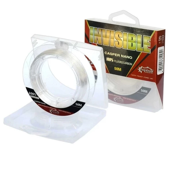 Captain Casper Nano 50mt 0.25mm %100 FluoroCarbon Misina