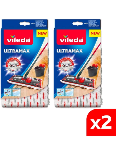 Vileda Ultramax Dikdörtgen Mikrofiber Yedek Paspas x 2 Adet