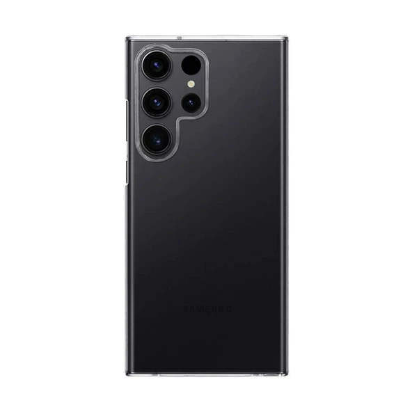 Samsung Galaxy S23 Ultra Kılıf Ultra İnce Sert Kamera Çıkıntılı Şeffaf Vonn Kapak - 3