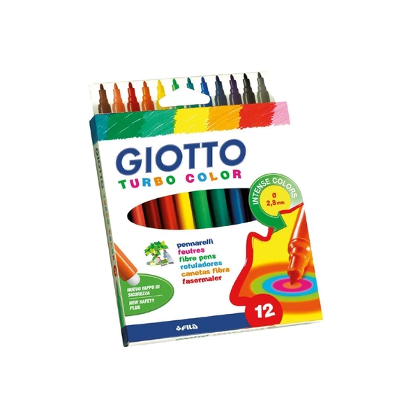 Gıotto 12'li Kutu Turbo Color Keçeli Boya
