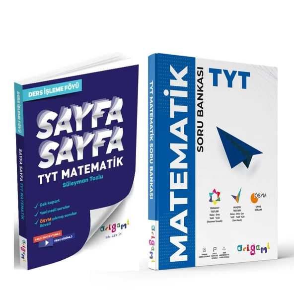 Tammat TYT Matematik Sayfa Sayfa Ders İşleme Föyü ve Origami Soru Bankası Seti 2 Kitap