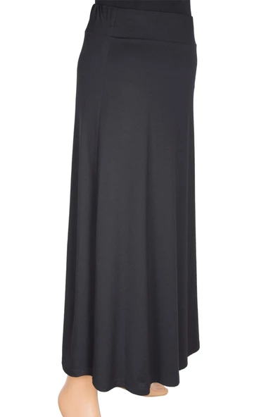 Dule Kadın Aymoli Penye Kloş Siyah Etek - 2