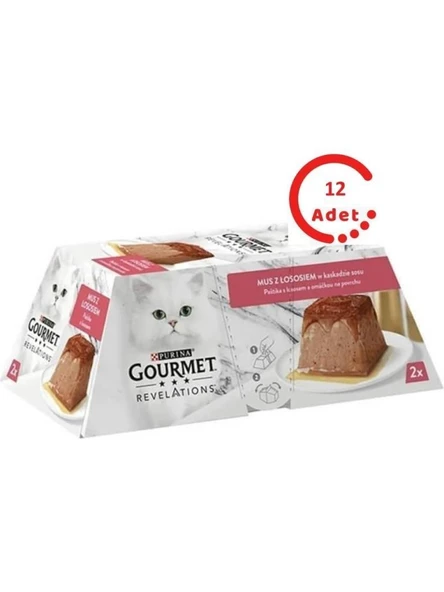 Gourmet Revelations Somon Balıklı Kedi Konservesi 2x57gr 12 Adet
