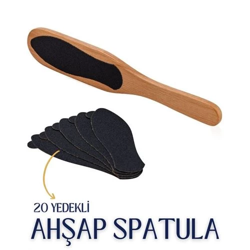 ModaCar 20 Yedekli Ahşap Pedikür Spatulası