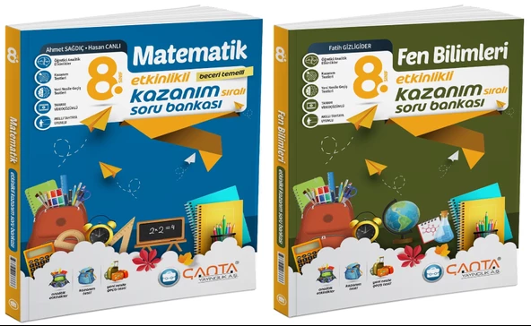 Çanta 2025 8. Sınıf Lgs Matematik + Fen Bilimleri Etkinlikli Kazanım Soru Seti 2 Kitap