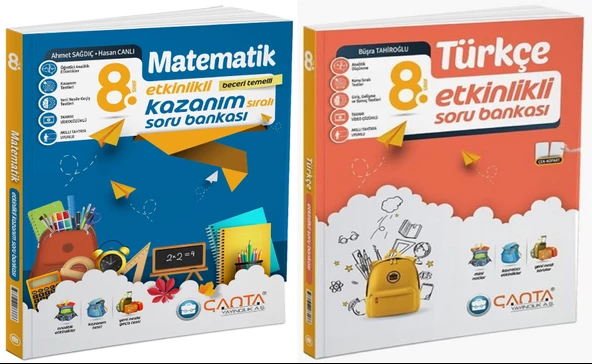 Çanta 2025 8. Sınıf Lgs Matematik + Türkçe Etkinlikli Kazanım Soru Seti 2 Kitap