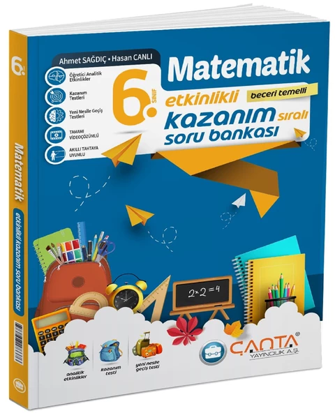Çanta 2025 6. Sınıf Matematik Etkinlikli Kazanım Soru Bankası