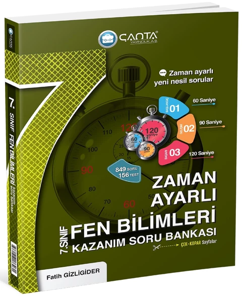 Çanta 2025 7. Sınıf Fen Bilimleri Zaman Ayarlı Kazanım Soru Bankası