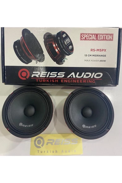 REISS AUDIO Rs-m5px 13cm Midrange 250wat 100rms Iki Adet