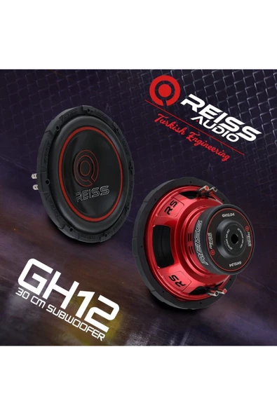 Reiss Rs-GH12 Çift Bobin 1400Wat 350W Rms 30 Cm Subwoofer Bas D4