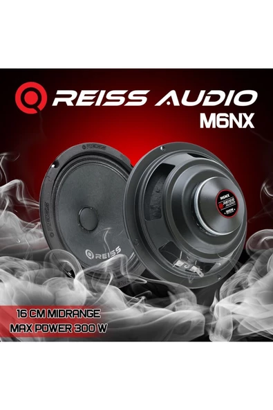 Reiss Rs-M6nx 16 cm Neodyum Özel Mıknatıs Oto Midrange Hoparlör Çifti 600wat-200w rms AKSAR