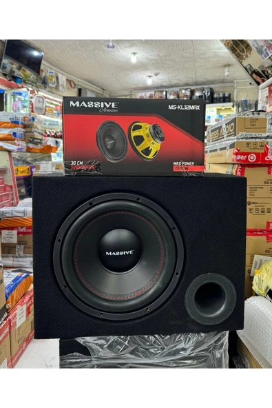 Massive Ms-kl12max Kabinli 30 Cm Subwoofer Bas Bufır 1500wat-400w Rms Maximum Power - 8