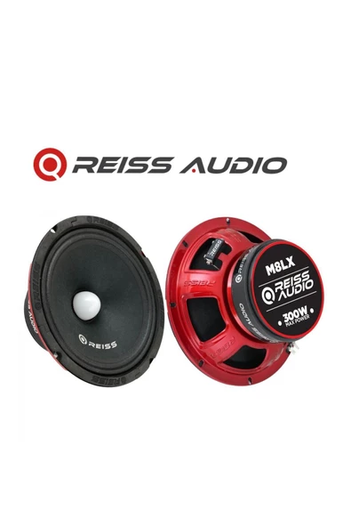 Reiss Rs-m8lx 20 Cm Oto Kurşun Göbek Midrange Hoparlör Rgb Ledli Çifti 600wat-300w Rms Metal Kapaklı