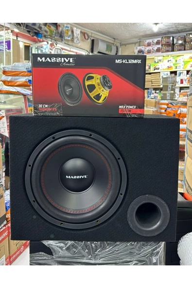 Massive Ms-kl12max Kabinli 30 Cm Subwoofer Bas Bufır 1500wat-400w Rms Maximum Power