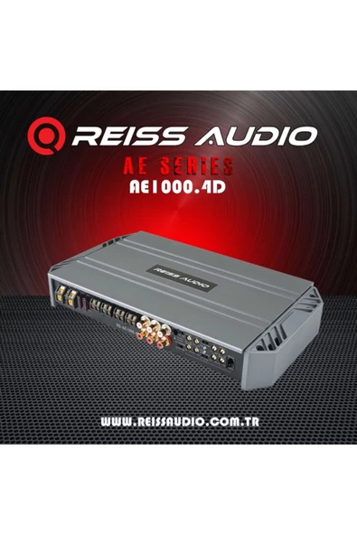 Reiss Rs-AE1000.4d 4kanal Profesyonel Oto Amfi Anfi 2 Ohm 250w X 4ch-4 Ohm 150w X 4ch-500w X2ch 4ohm