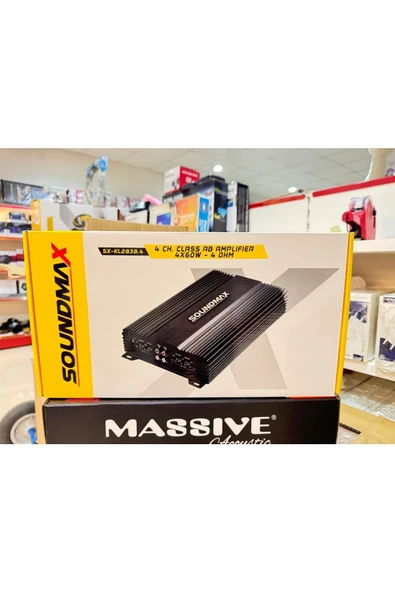 Soundmax Sx-kl2838.4 4 Kanal 4000wat Profesyonel Oto Amfi 4ohm 4x60w Rms- Anfi - 2
