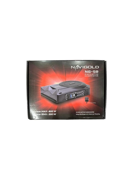 Navigold Ng-s8 Slim Koltuk Altı Subwoofer Aktif Bas 800wat 300w Rms Kendinden Amfili Bas Kontrollü - 6