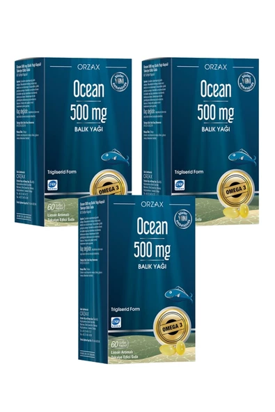Ocean 500 Mg Balık Yağı 60 Kapsül x 3 Adet ürün görseli